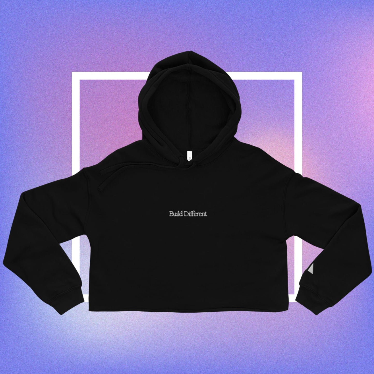 BUILD DIFFERENT - Ladies Cropped Hoodie